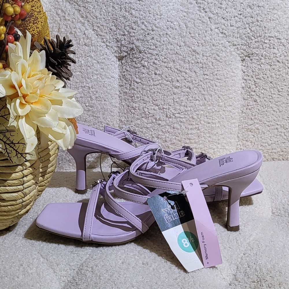 Wild Fable Women's NWT Lavender Purple Britt Mule 3in Heart Heels Size 8.5 - Picture 6 of 13
